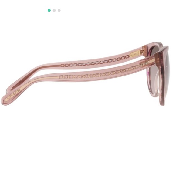 Coach | Transparent Pink Iridescent Sunglasses with - Picture 3 of 13